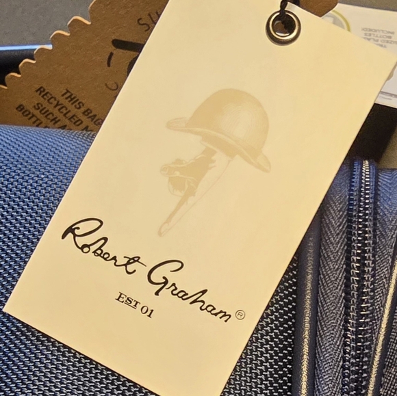 NWT Robert Graham Hanging Toiletry Bag Navy Blue - Picture 3 of 8